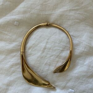 Zara Gold Sculptural Collar Necklace